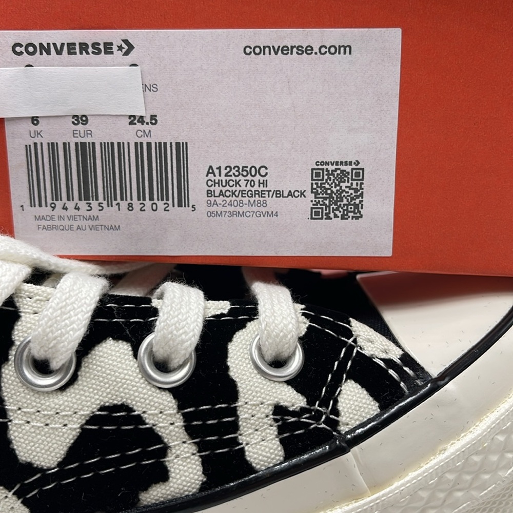 Converse WMNS CHUCK 70 HI
BLACK/EGRET/BLACK A12350C Sneakers - Picture 16 of 16